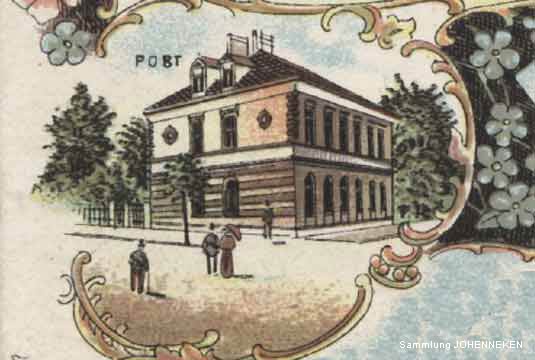 Die alte Post auf einer Postkarte von 1896 (Ausschnitt)