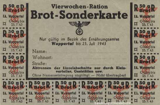 Brot-Sonderkarte 1943
