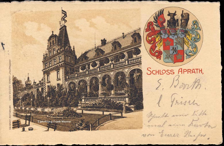 Schloss Aprath auf einer Postkarte von 1909 (Sammlung Frank Werner)