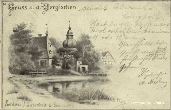 Schloß Lüntenbeck um 1898 (Sammlung Udo Johenneken)