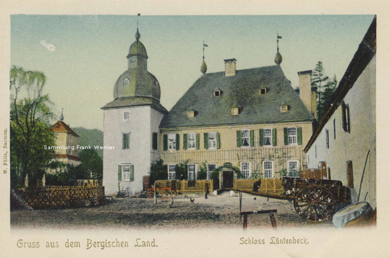 Schloß Lüntenbeck auf einer Postkarte von 1902 (Sammlung Frank Werner)