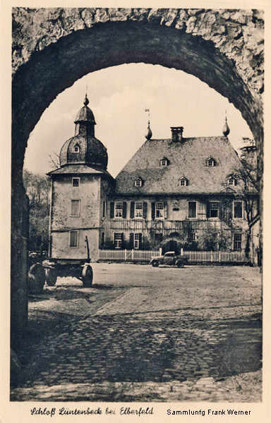 Schloß Lüntenbeck auf einer Postkarte von 1951 (Sammlung Frank Werner)