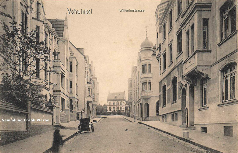 Die Wilhelmstraße in Vohwinkel auf einer Postkarte von 1907 (Sammlung Frank Werner)