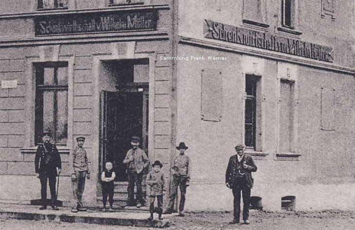 Die Restauration von Wilhelm Müller auf der Tesche auf einer Postkarte von 1902 (Sammlung Frank Werner)