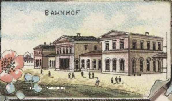 Alter Bahnhof Vohwinkel auf einer Postkarte von 1896 (Sammlung Udo Johenneken)